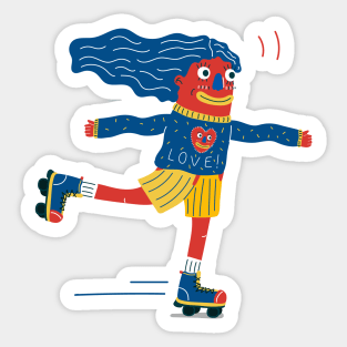 Skate Your Way Into My Heart Sticker